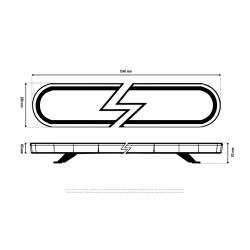 Belka ostrzegawcza LED 1240x298mm